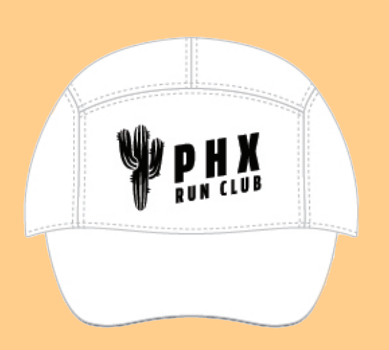 Phoenix Run Club White Cactus Run Hat